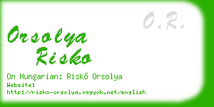 orsolya risko business card