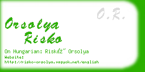 orsolya risko business card